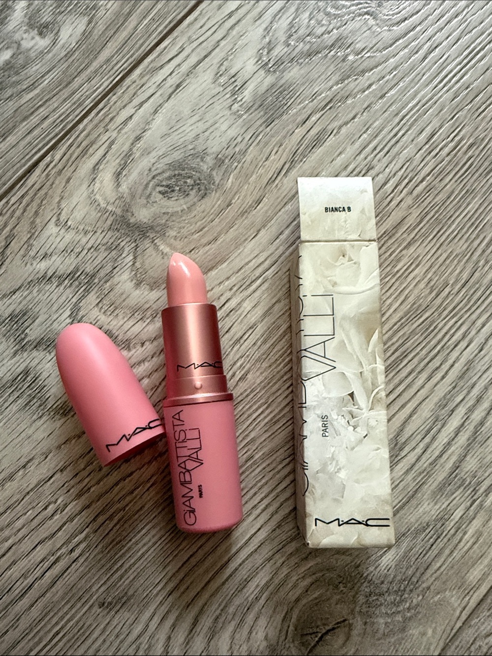MAC Cosmetics GamBattista Valli Lipstick in Soft Pink Bianca B